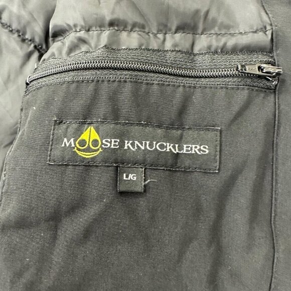 Moose Knuckles Black Down Jacket Men's Size L - Picture 9 of 15